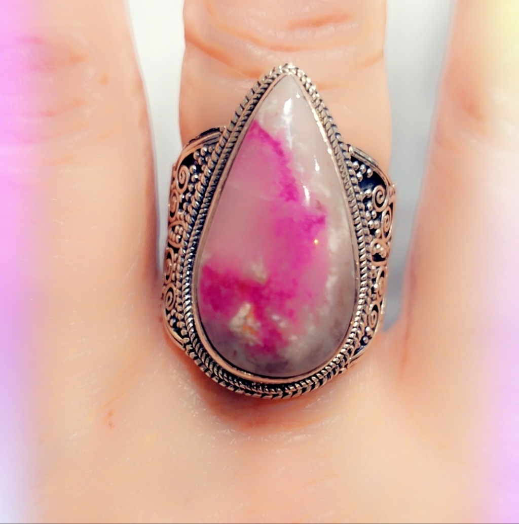 Agate Solid Sterling Silver Gemstone Ring